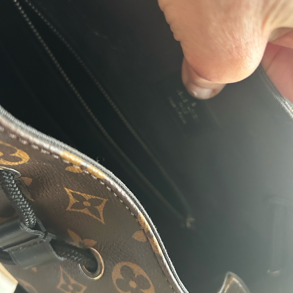 Louis Vuitton Brown Monogram Backpack with Black Accents - Picture 10 of 16
